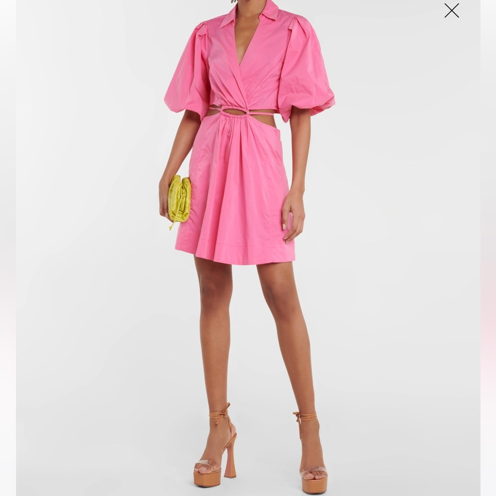 SIMKHAI (Jonathan Simkhai) Pink Aulora Cutout Dress - SIZE MEDIUM